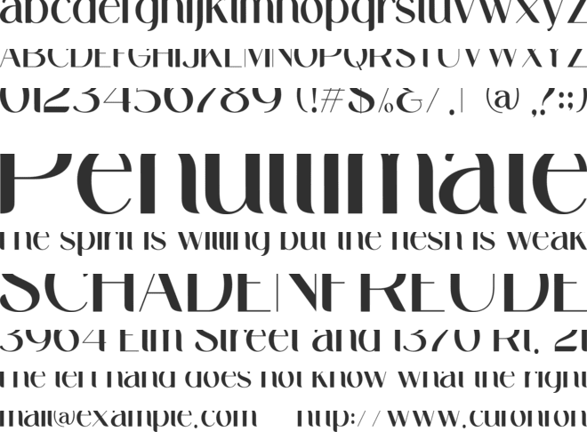 Midland Display font preview