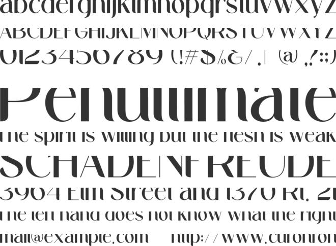 Midland Display font preview