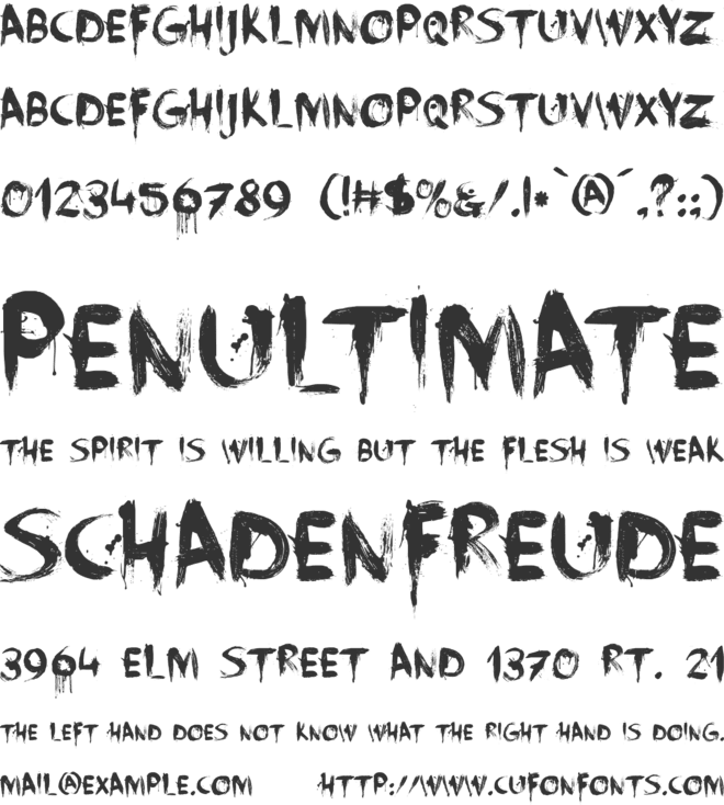 Face Your Fears font preview