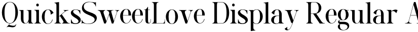 QuicksSweetLove Display Regular font