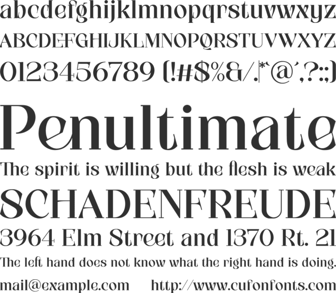 Marlos font preview
