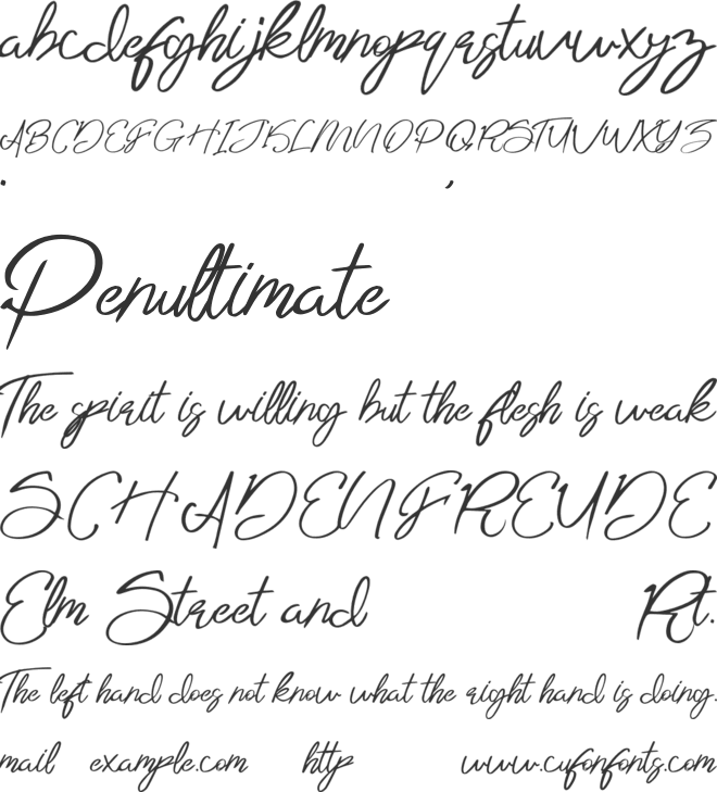 Sinttya font preview