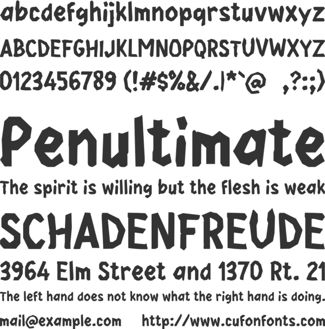 j Juang Bear font preview