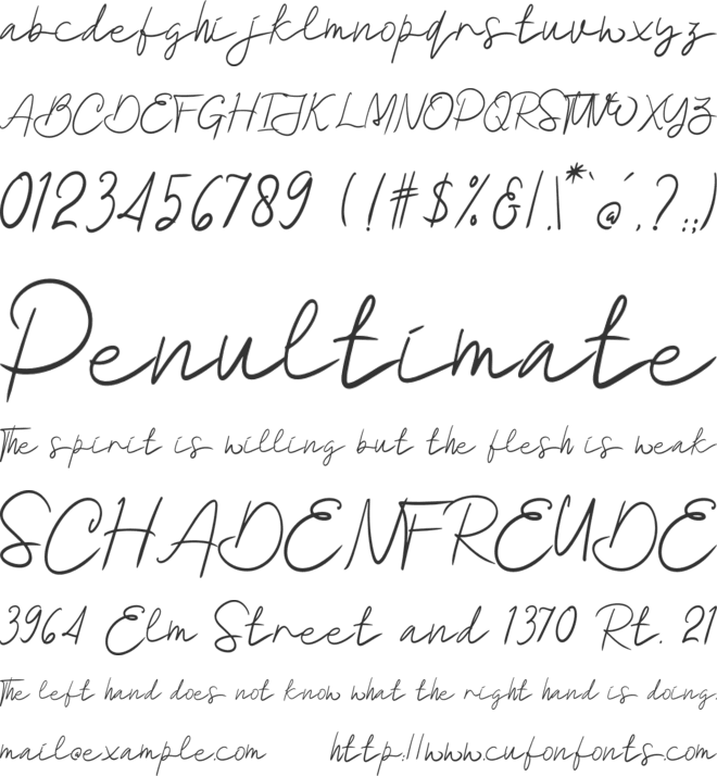 Mentolope font preview