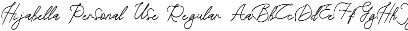 Hijabella Personal Use Regular font