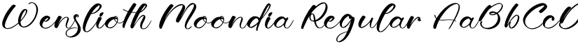 Wenslioth Moondia font download