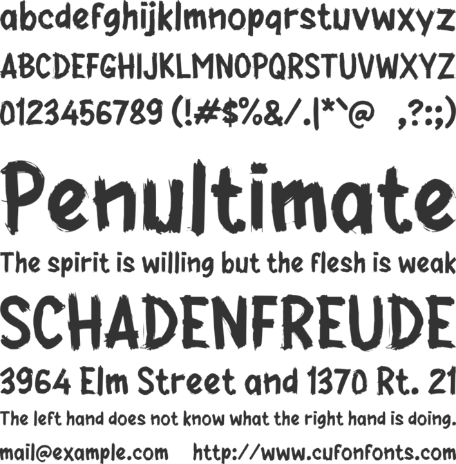 j Jerami font preview