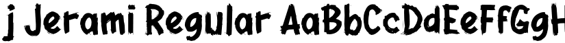 j Jerami Regular font