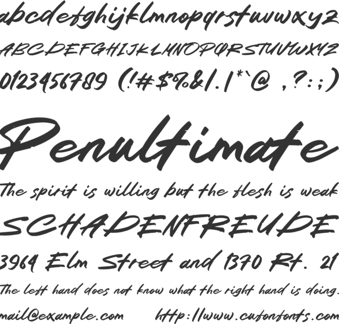 Wood Dragon font preview