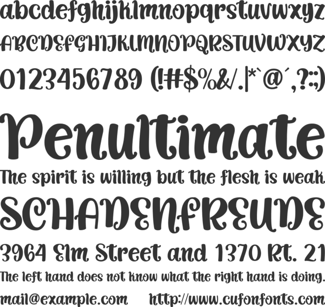 Magical Valentine font preview