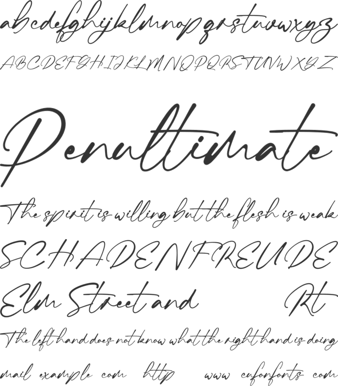 Cambrige font preview