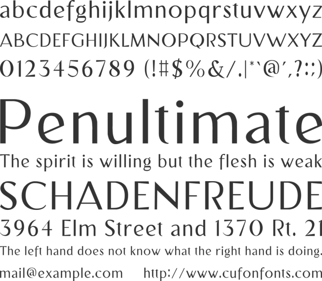 Vardena font preview