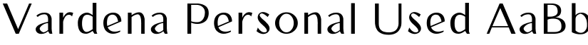 Vardena Personal Used font