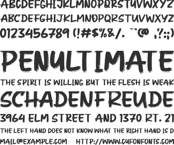 Blacker Strokes - Personal use font preview