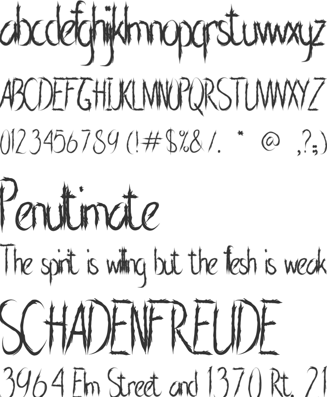 Horren font preview