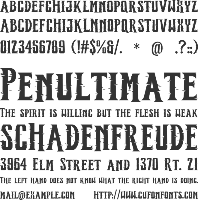 Morvien font preview