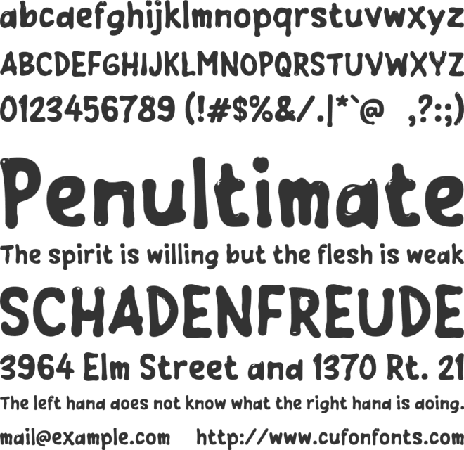 j Jellycow font preview