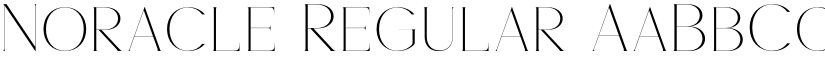 Noracle Regular font