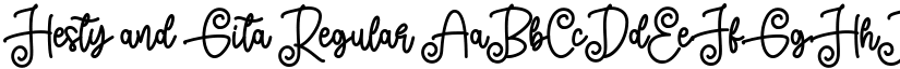 Hesty and Gita Regular font