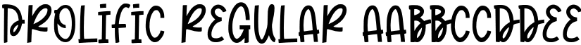 Prolific Regular font