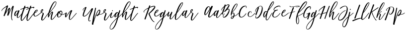 Matterhon Upright Regular font