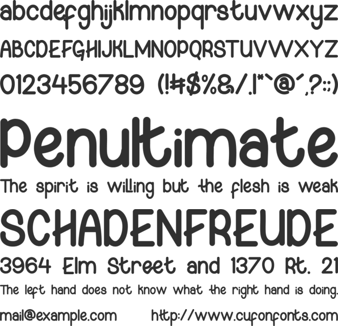 Chilly Christmas font preview