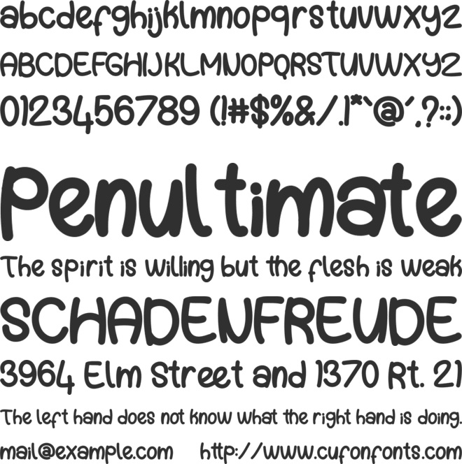 Christmas Kring-kring font preview