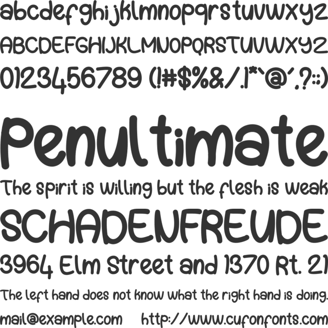 Christmas Kring-kring font preview