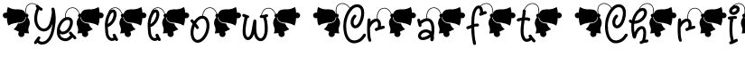Yellow Craft Christmas font