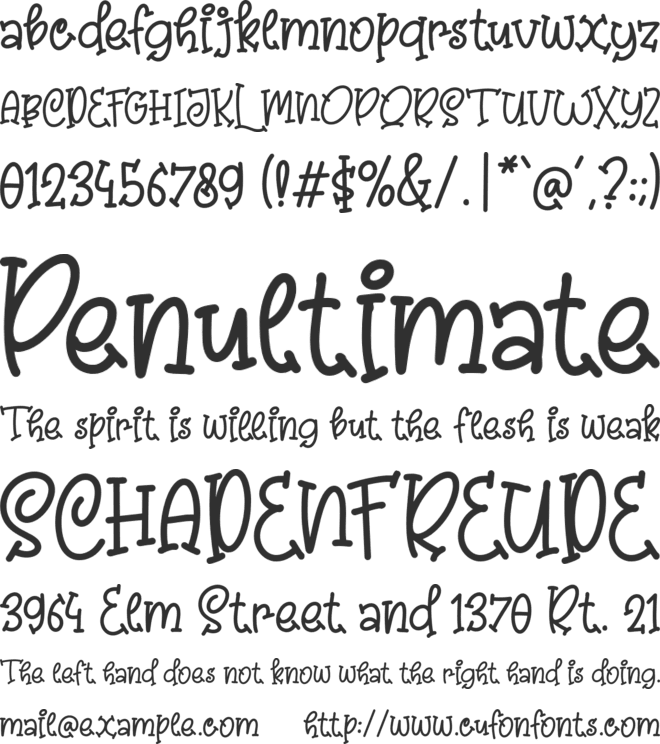 Yellow Craft font preview