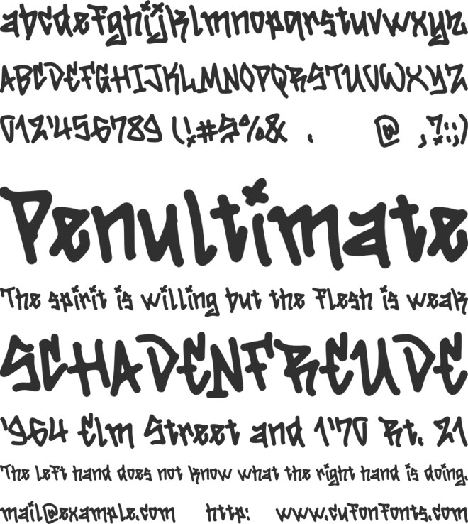 Rumble Street font preview