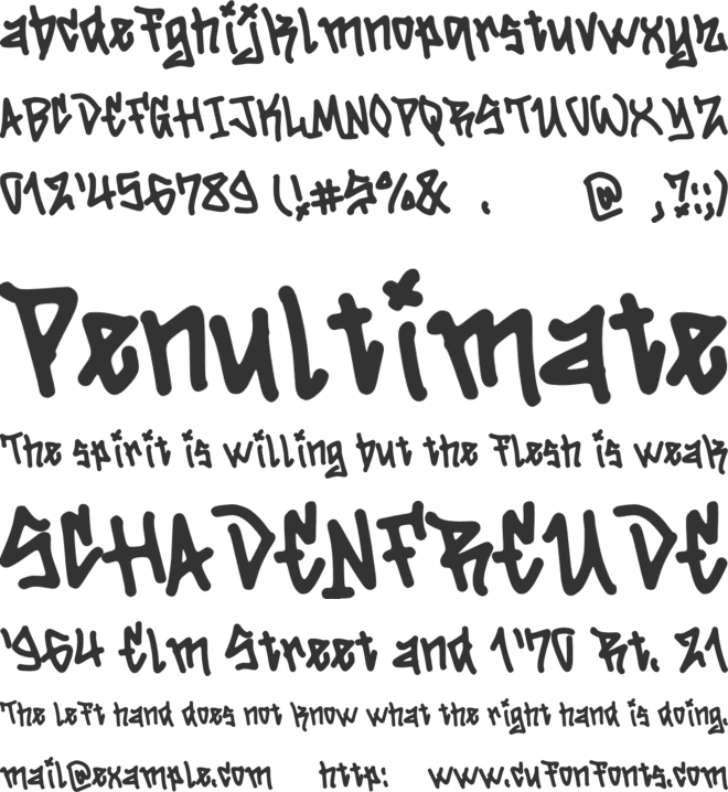 Rumble Street font preview