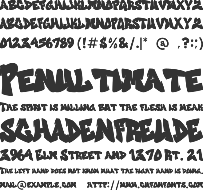 Graffiti Youth font preview
