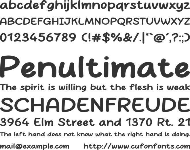 Super Noodles font preview