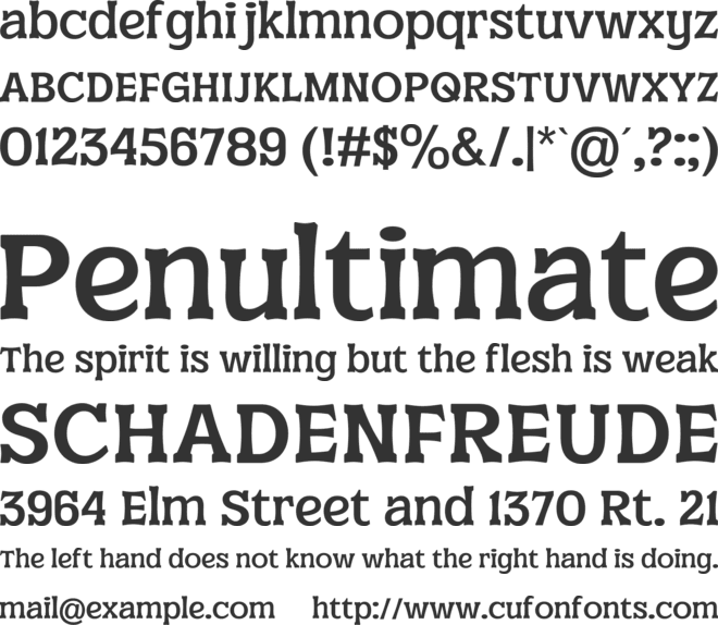 Sangeki font preview