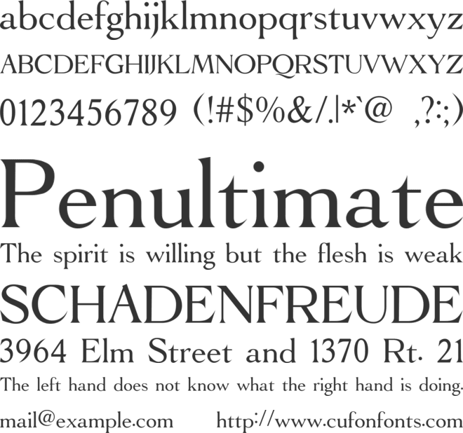 Horison font preview