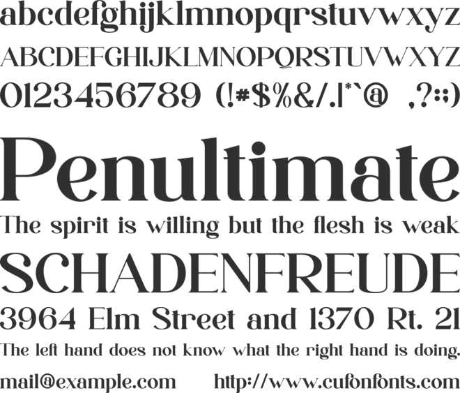 Craletto font preview