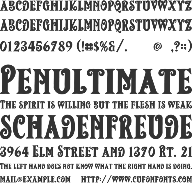 Christmas Mozart font preview