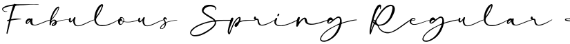 Fabulous Spring Regular font