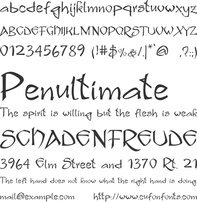 Romanzo font preview