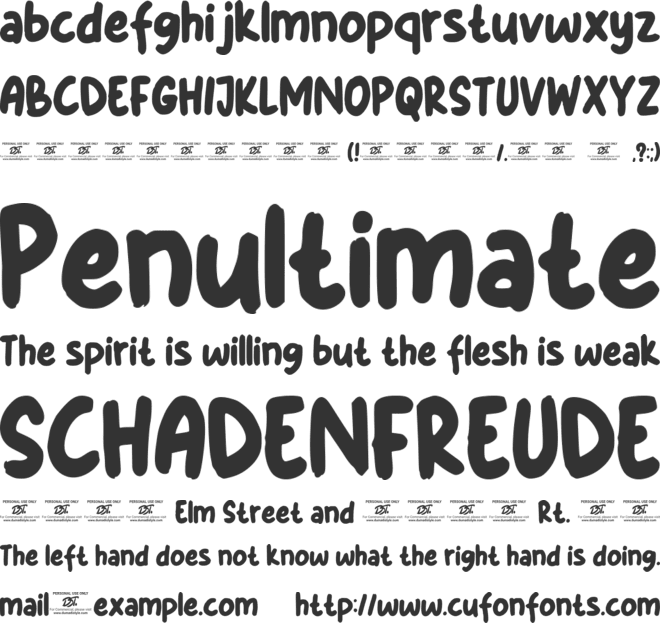 Baby Kimo font preview