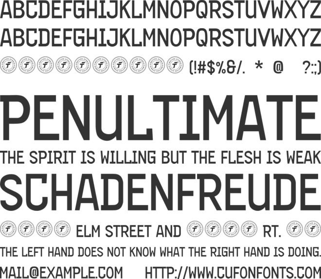 Estrand font preview