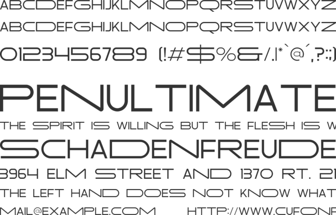 Mugesta font preview