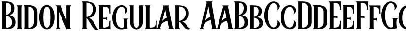 Bidon Regular font