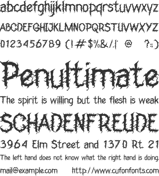 Stickbar Metal font preview