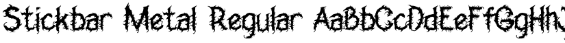 Stickbar Metal Regular font