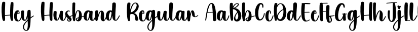 Hey Husband Regular font
