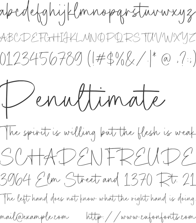 Sabrina Destiny font preview