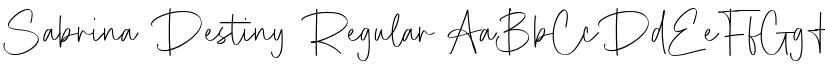 Sabrina Destiny Regular font