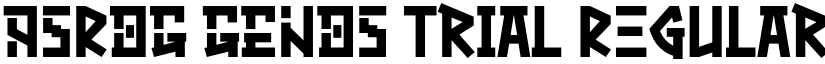 ASROG GENOS trial Regular font